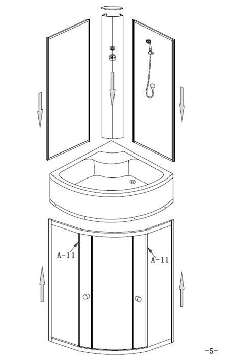 Схема сборки душевой кабины ниагара