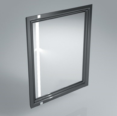 PO.mi.60\BLK  Панель с зеркалом POMPEI черный - фото 101501