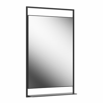 PL.N.mi.60\BLK Панель с зеркалом PLAZA Next 60х100см, цвет черный матовый - фото 101794