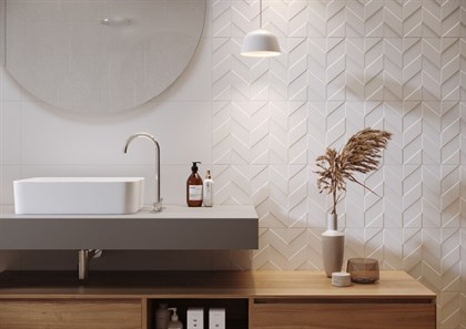 Плитка Meissen  Love You Navy рельеф сатиновая белый 29x89 - фото 102779