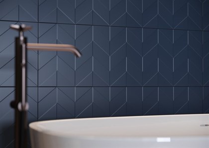 Декор Meissen Вставка Love You Navy мозаика B сатиновая синий 29x29 - фото 102833