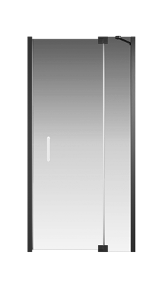 Душевая дверь Creto Tenta 123-WTW-100-C-B-8 стекло прозрачное EASY CLEAN, профиль черный, 100х200 см - фото 103096