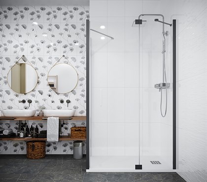 Душевая дверь Creto Tenta 123-WTW-120-C-CH-8 стекло прозрачное EASY CLEAN, профиль хром, 120х200 см - фото 103110