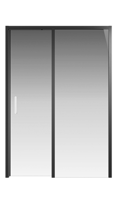 Душевая дверь Creto Nota 122-WTW-140-C-B-6 стекло прозрачное EASY CLEAN профиль черный, 140х200 см - фото 103116