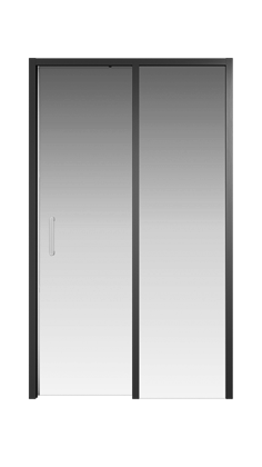 Душевая дверь Creto Nota 122-WTW-120-C-B-6 стекло прозрачное EASY CLEAN профиль черный, 120х200 см - фото 103141