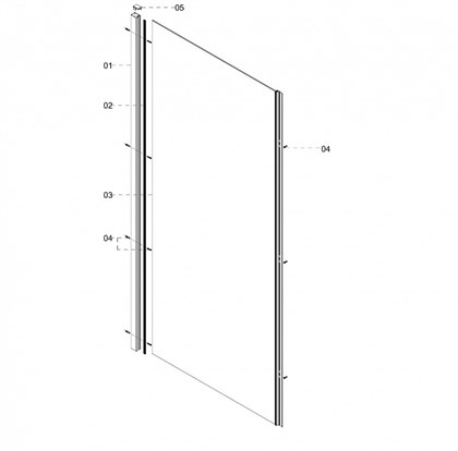 Душевая дверь Creto Nota 122-WTW-120-C-B-6 стекло прозрачное EASY CLEAN профиль черный, 120х200 см - фото 103143