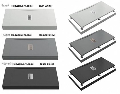 Душевой поддон Creto Etna 100x80, черный - фото 103366