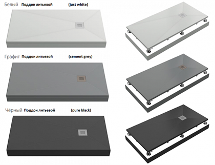 Душевой поддон Creto Ares 160x80, черный - фото 103468