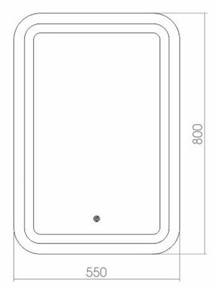 Зеркало Creto Malibu 55х80 - фото 103599