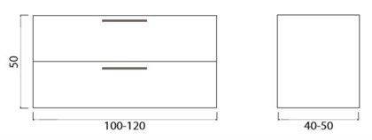 Дополнительный модуль Creto 100-120 beton 2 ящика - фото 103888