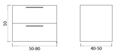 Дополнительный модуль Creto 50-80 beton 2 ящика - фото 103909