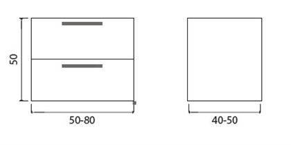 Дополнительный модуль Creto Beton 2 ящика р-р 50 - 80 - фото 104089