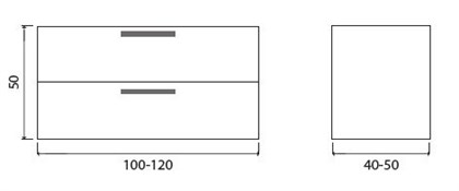 Дополнительный модуль Creto Bamenda 2 ящика р-р 100 - 120 - фото 104111