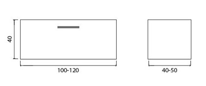 Дополнительный модуль Creto White 1 ящик р-р 100 - 120 - фото 104119