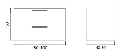 Дополнительный модуль Creto Beton 2 ящика р-р 80 - 100 - фото 104266