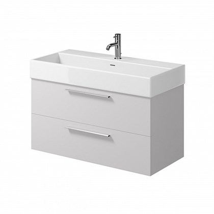 Тумба с раковиной подвесная Creto Tivoli 100 белая - фото 104279