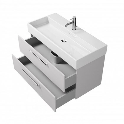 Тумба с раковиной подвесная Creto Tivoli 100 белая - фото 104280