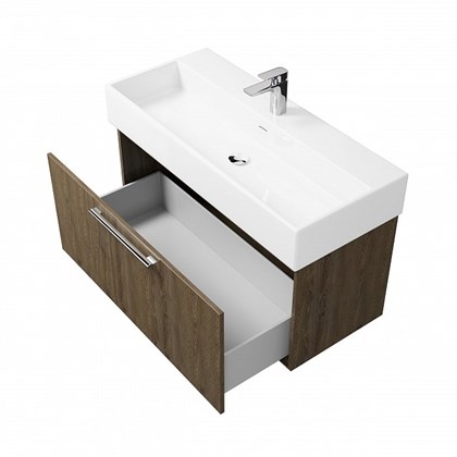 Тумба с раковиной подвесная Creto Milano 100 Truffle - фото 104285