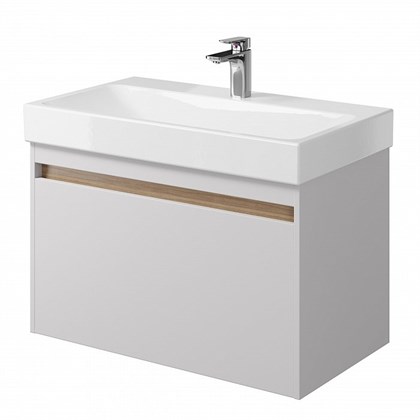 Тумба с раковиной подвесная Creto Etna 80 White - фото 104365