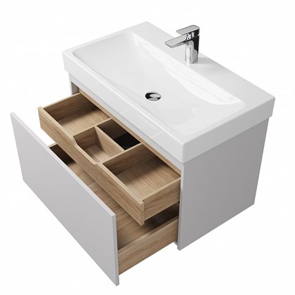 Тумба с раковиной подвесная Creto Etna 80 White - фото 104366