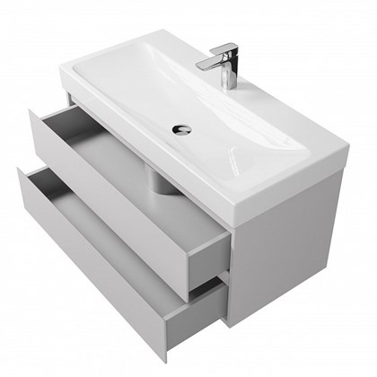 Тумба с раковиной Creto Scala White 100 см - фото 104381