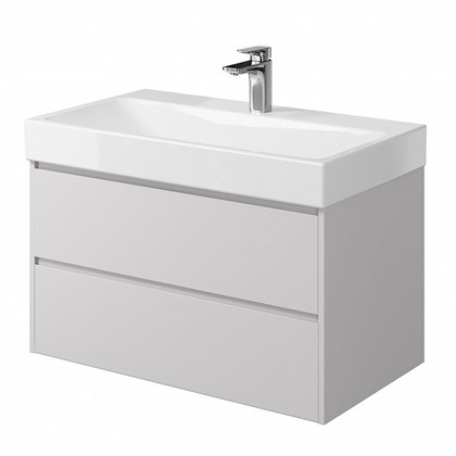 Тумба с раковиной подвесная Creto Scala 80 белая - фото 104394