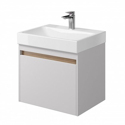 Тумба с раковиной подвесная Creto Etna 60 White - фото 104414