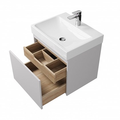 Тумба с раковиной подвесная Creto Etna 60 White - фото 104415