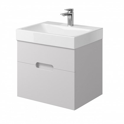 Тумба с раковиной подвесная Creto Malibu 60 белая - фото 104448