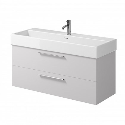 Тумба с раковиной подвесная Creto Tivoli 120 белая - фото 104457