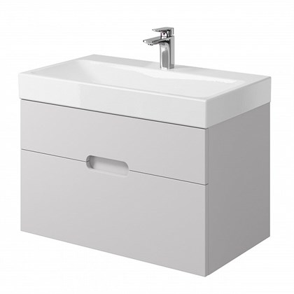 Тумба с раковиной подвесная Creto Malibu 80 белая - фото 104475