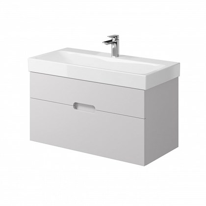 Тумба с раковиной подвесная Creto Malibu 100 белая - фото 104519