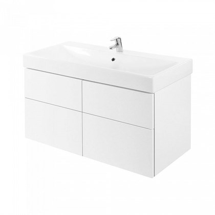 Тумба с раковиной подвесная Creto Millennium 100 белая - фото 104534