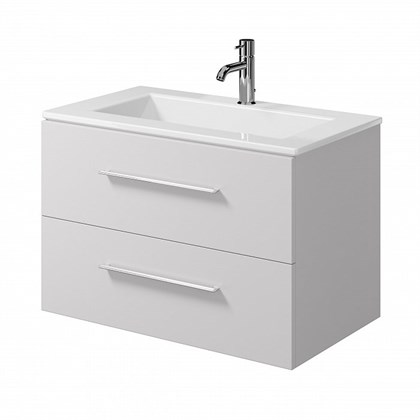 Тумба с раковиной подвесная Creto Ares 80 белый - фото 104567