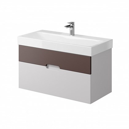 Тумба с раковиной Creto Malibu Chocolate Soft 100 см - фото 104589