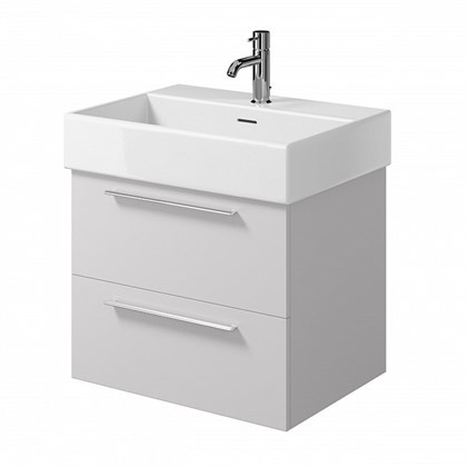 Тумба с раковиной подвесная Creto Tivoli 60 белая - фото 104636