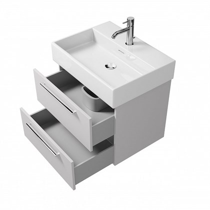 Тумба с раковиной подвесная Creto Tivoli 60 белая - фото 104637