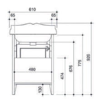Тумба с раковиной Creto Vetra 60, цвет орех - фото 104683