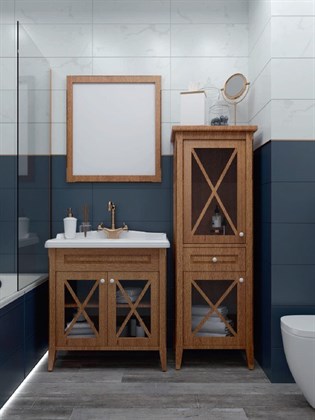 Тумба с раковиной Creto Vetra 120, цвет орех - фото 104704