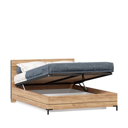 Кровать двуспальная 1400 с подъемным механизмом Норд (Дуб Золотой) - фото 105864
