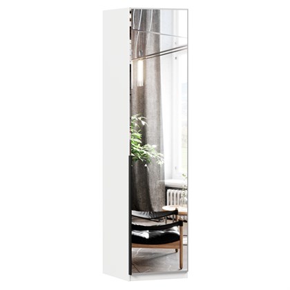 Шкаф одностворчатый с зеркалом Норд (Белый/Статуарио) - фото 105871