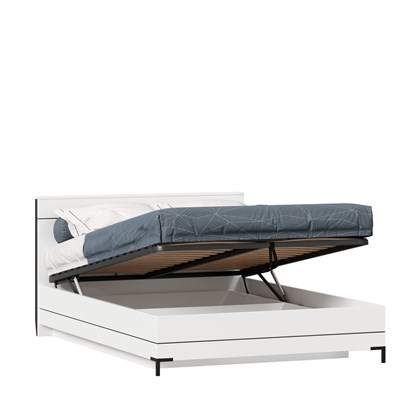 Кровать двуспальная 1400 с подъемным механизмом Норд (Белый/Статуарио) - фото 105874