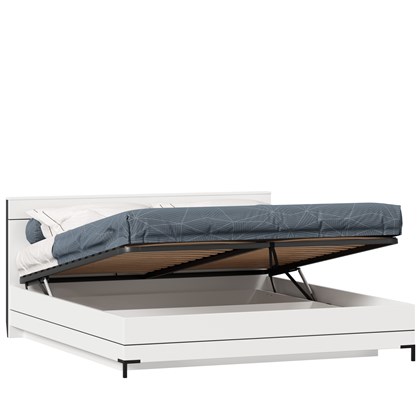 Кровать двуспальная 1800 с подъемным механизмом Норд (Белый/Статуарио) - фото 105875