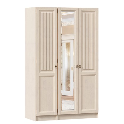 Шкаф трехстворчатый высокий с зеркалом и ящиками Амели (Дуб Прованс) - фото 106070