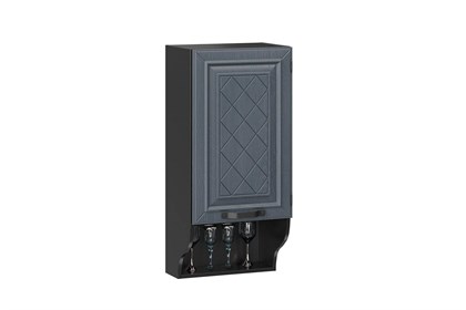 Шкаф кухонный 450 с открытой полкой Марина Тип 1 (Чёрный/Дуб фактурный антрацит) - фото 109042