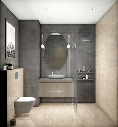 Керамогранит Vitra  Wood-X Орех Голд Терра Матовый R10A Ректификат 20х120 - фото 110108