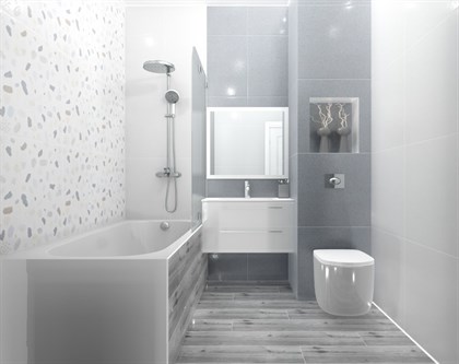 Керамогранит Vitra  Aspenwood Серый R10A Рект 20х120 - фото 110164