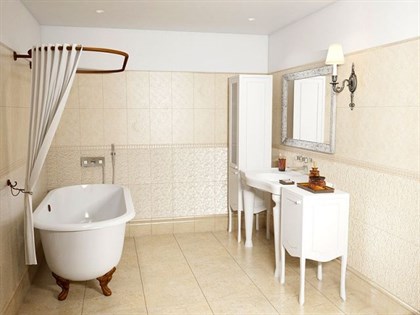 Декор Vitra  Fresco Рельефный Кремовый Матовый 25х40 - фото 110179