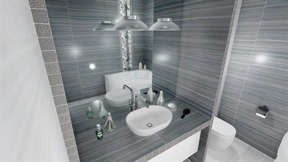 Декор Vitra  Serpeggiante Геометрический холодная гамма 7ЛПР 30х60 - фото 110290