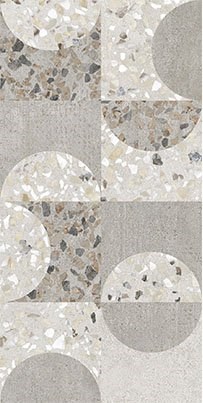 Декор Vitra  Beton-Terrazzo Геометрический Лаппато Ректификат 30х60 - фото 110403